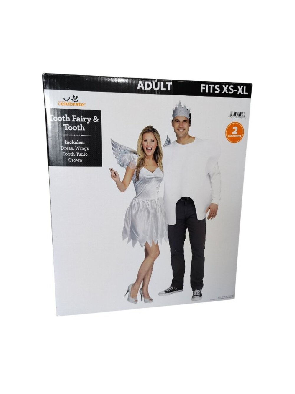 New Tooth Fairy and Tooth Adult Couples Halloween Costume Set Funny Outfits